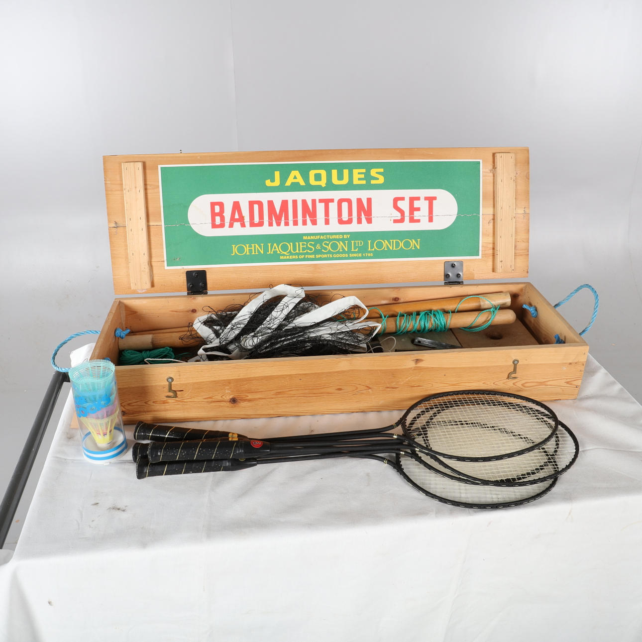 BADMINTON SET, John Jaques & Son Ltd London.