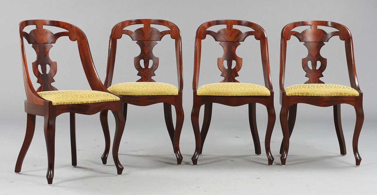 GÖTEBORGSSTOLAR, 4 st, 1900-tal.