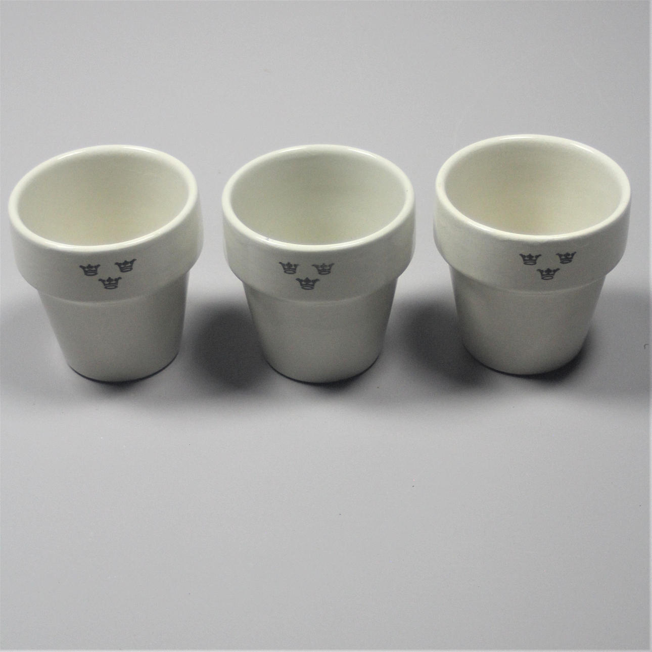 YTTERFODER, 3 stycken, flintgods, "Granit", Gustavsberg.