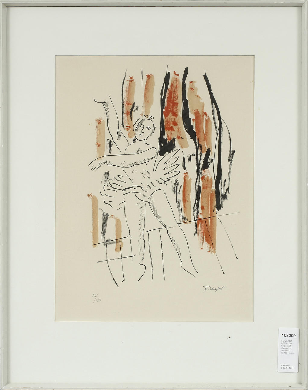 FERDINAND LÉGER. EFTER. Färglitografi, signerad och numrerad 52/180 i trycket.