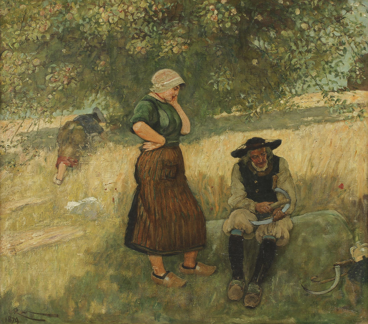 ROBERT WALKER MACBETH. Olja på duk, monogramsignerad och daterad 1879.