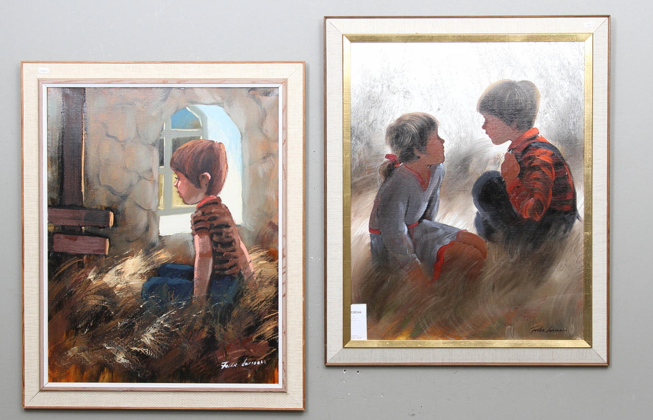 FOLKE LARSSON. Barnmotiv. 2 st.