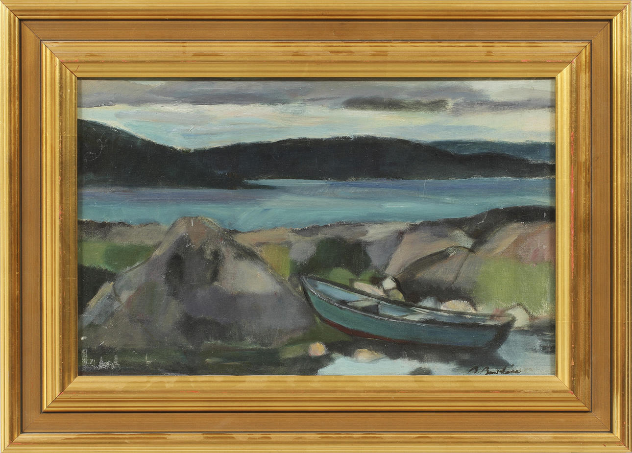 BERTIL BROLIN, olja på pannå, sign.