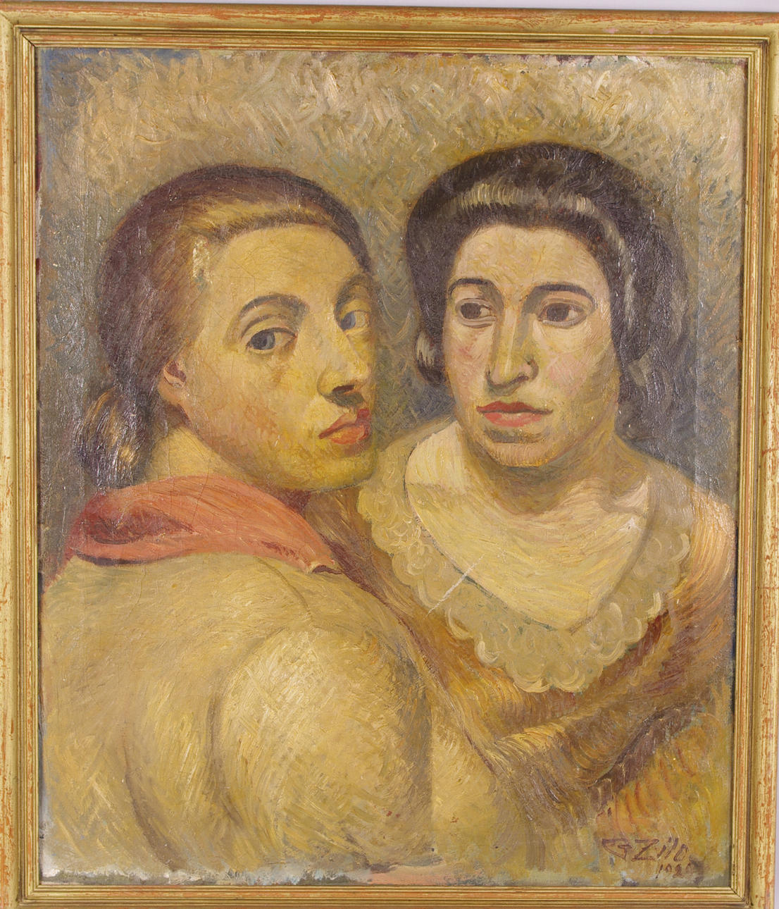 G. ZILO. porträtt, olja på duk.