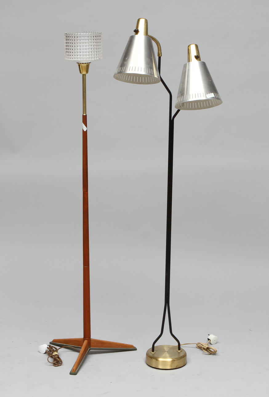 GOLVLAMPOR, 2 st, 1950/1960-tal.