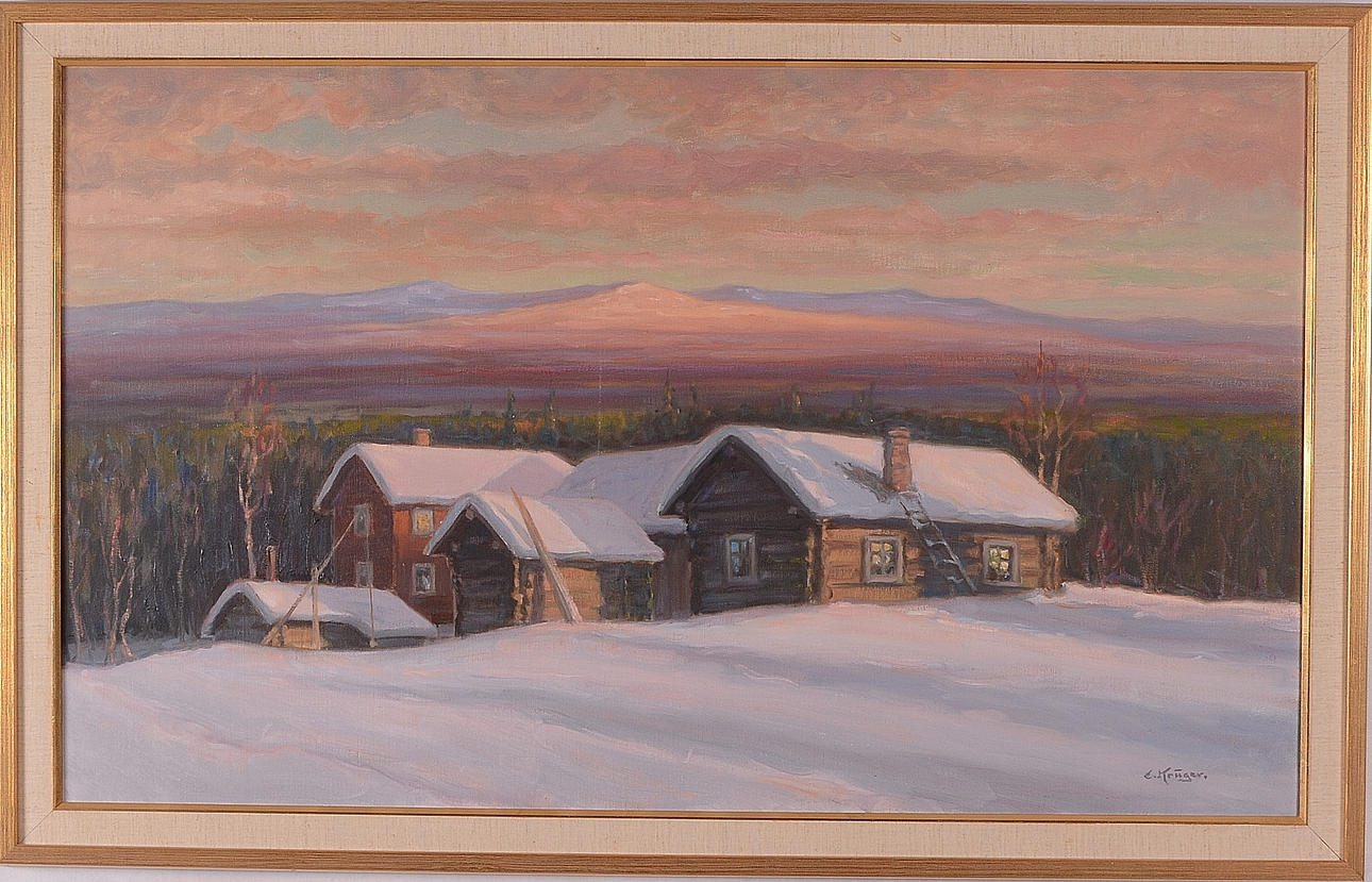 EINAR KRÜGER. Olja på duk.