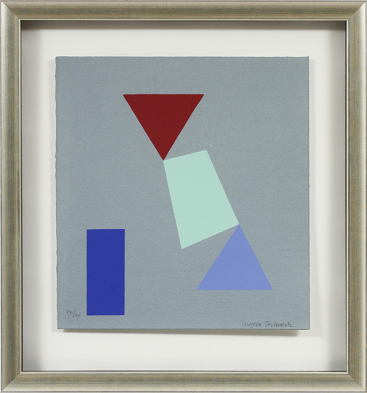 INGELA PALMERTZ. Färgserigrafi, signerad och numrerad 77/180.