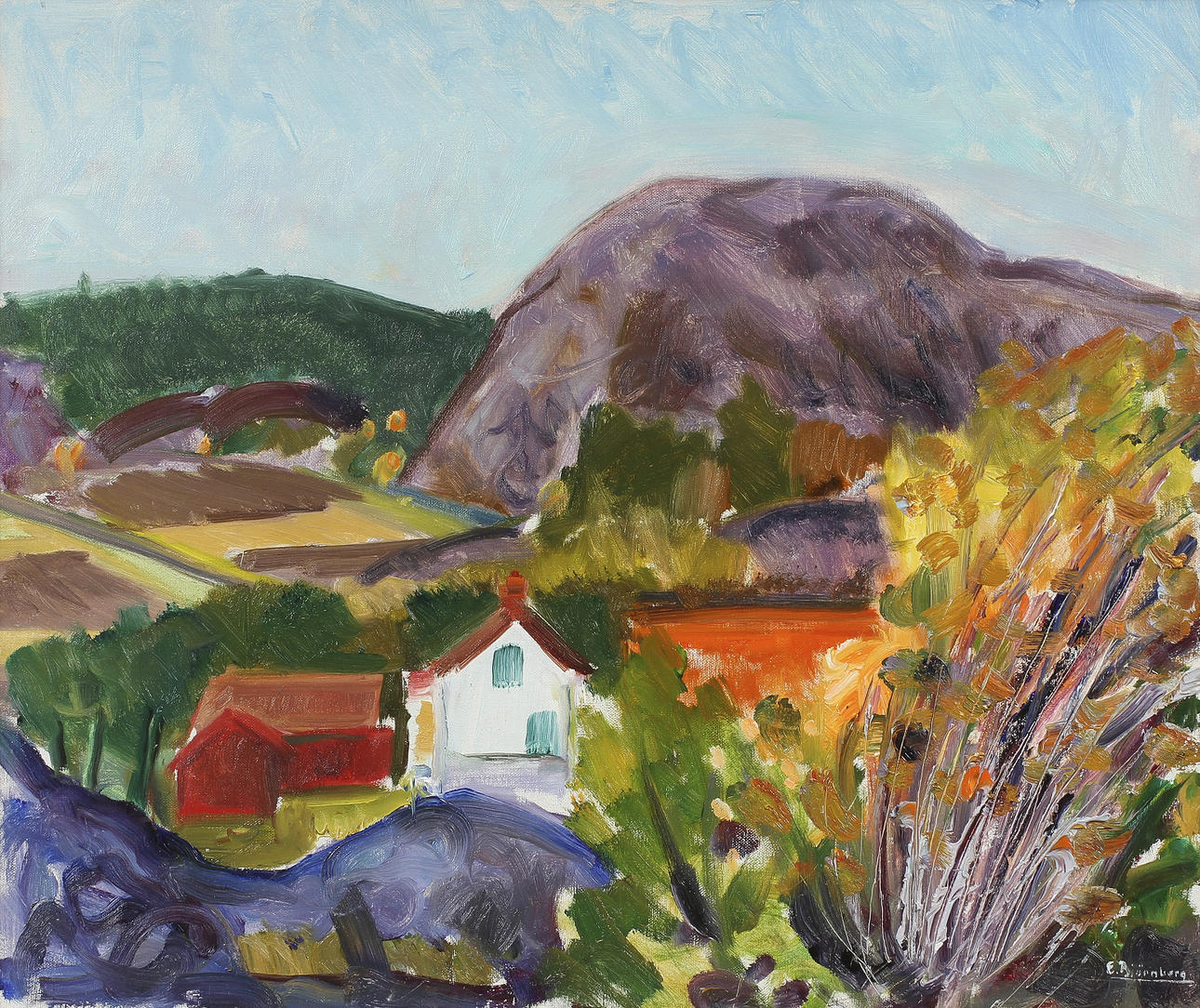 EVALD BJÖRNBERG. Olja på duk, signerad.