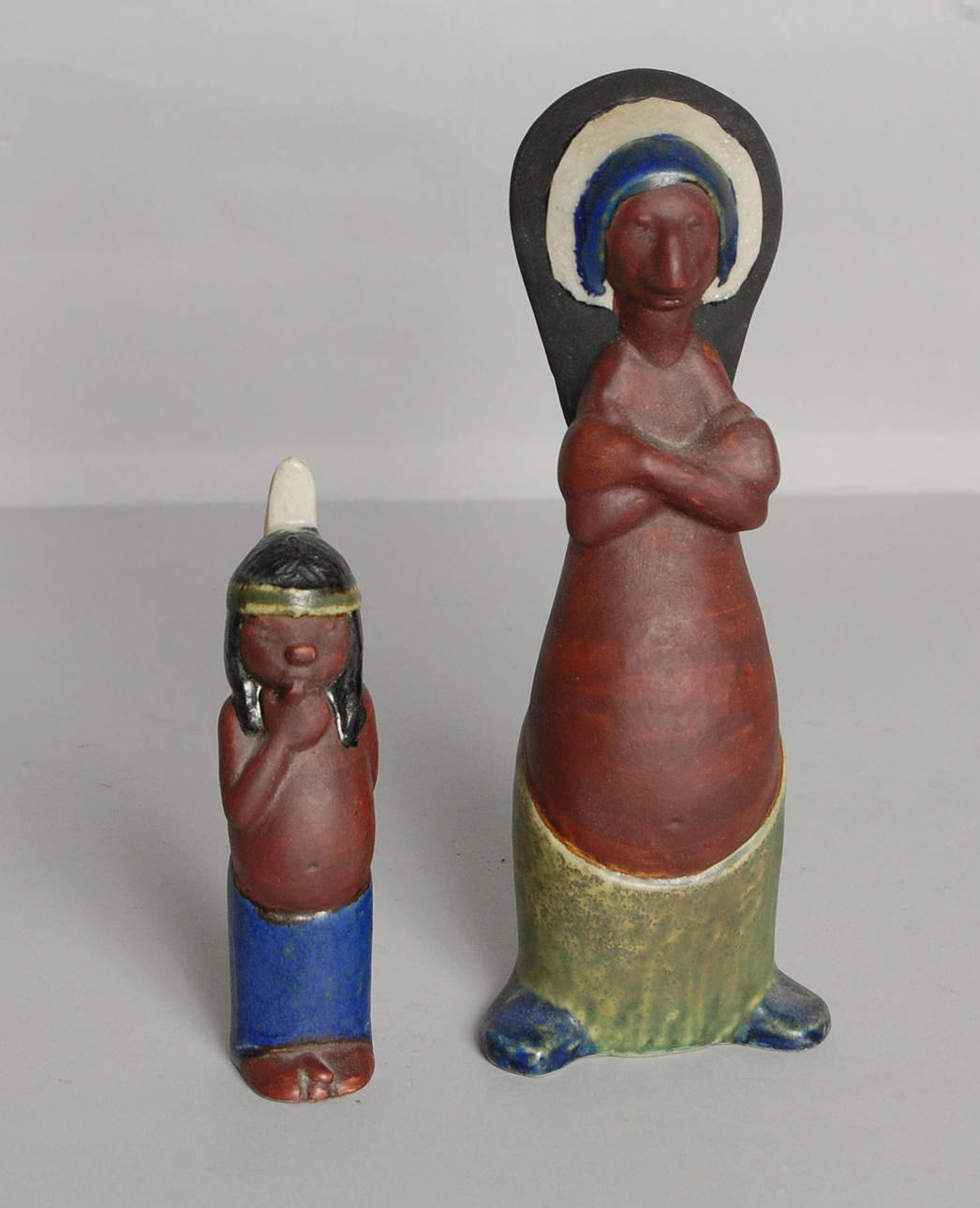 FIGURINER, 2 st Rolf Palm, för Höganäs Keramik.