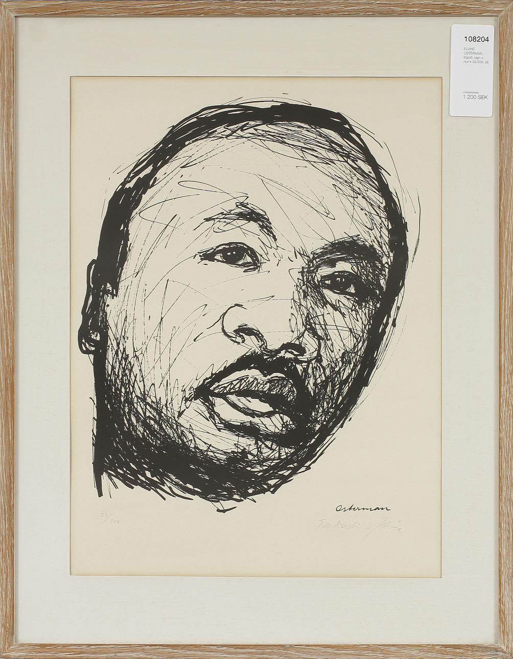 ELVINE OSTERMAN. litgrafi, sign o numr 33/300.