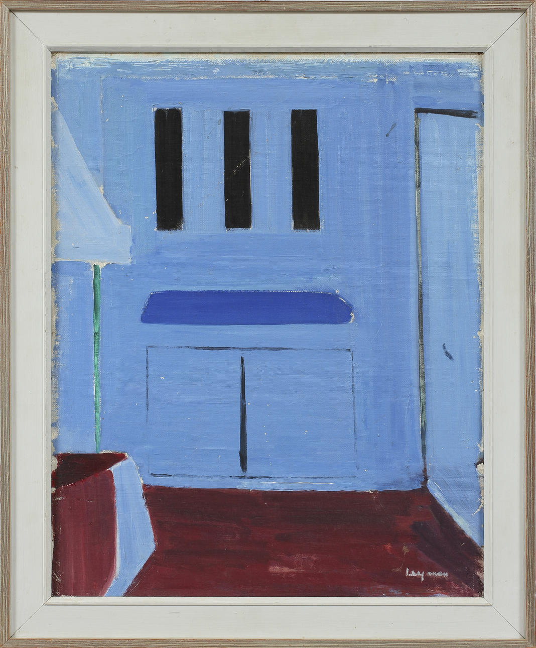 OLOF LEYMAN. olja på pannå, sign.