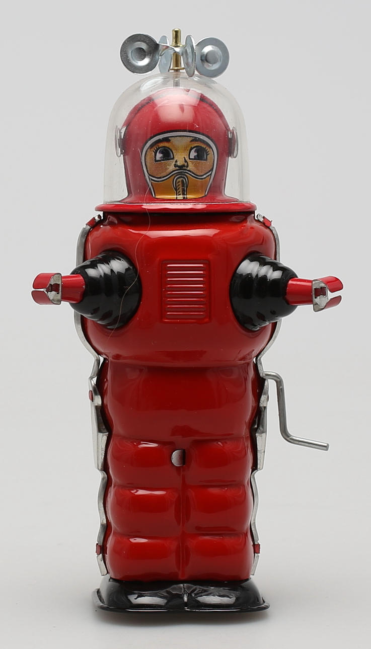 ROBOT i bleckplåt. Märkt Tin Tom Toy.