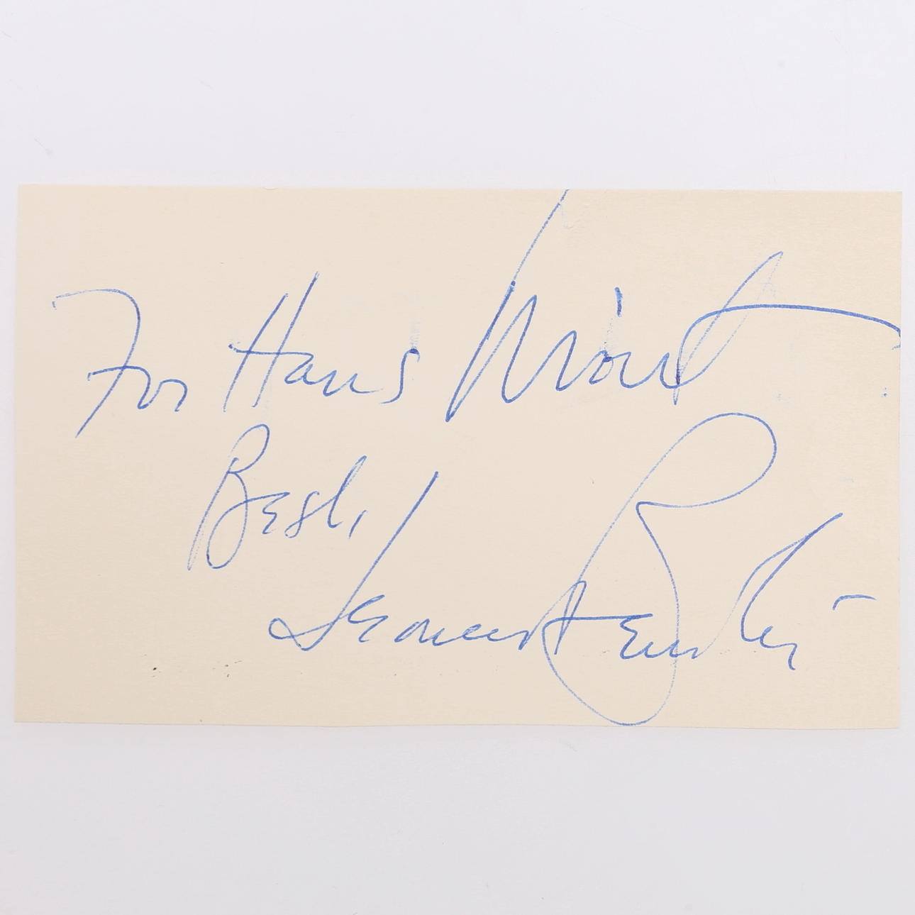 AUTOGRAMM - Leonard Bernstein (1918-1990). US-amerikanischer Komponist und Dirigent.