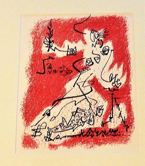 ANDRE MASSON. Color lithograph, 1972.