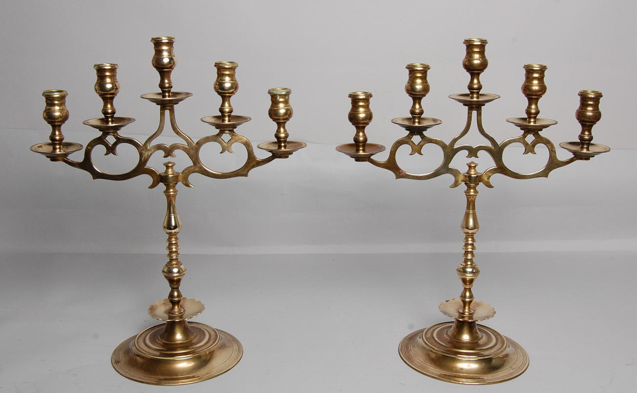 KANDELABRAR, 1 par, barockstil, 1800-tal.