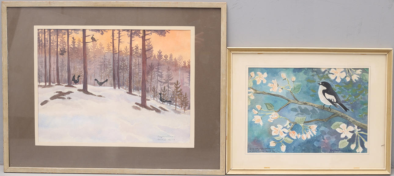 ROLF SMEDMAN. Watercolors, 2 pcs., signed, dated 1967.