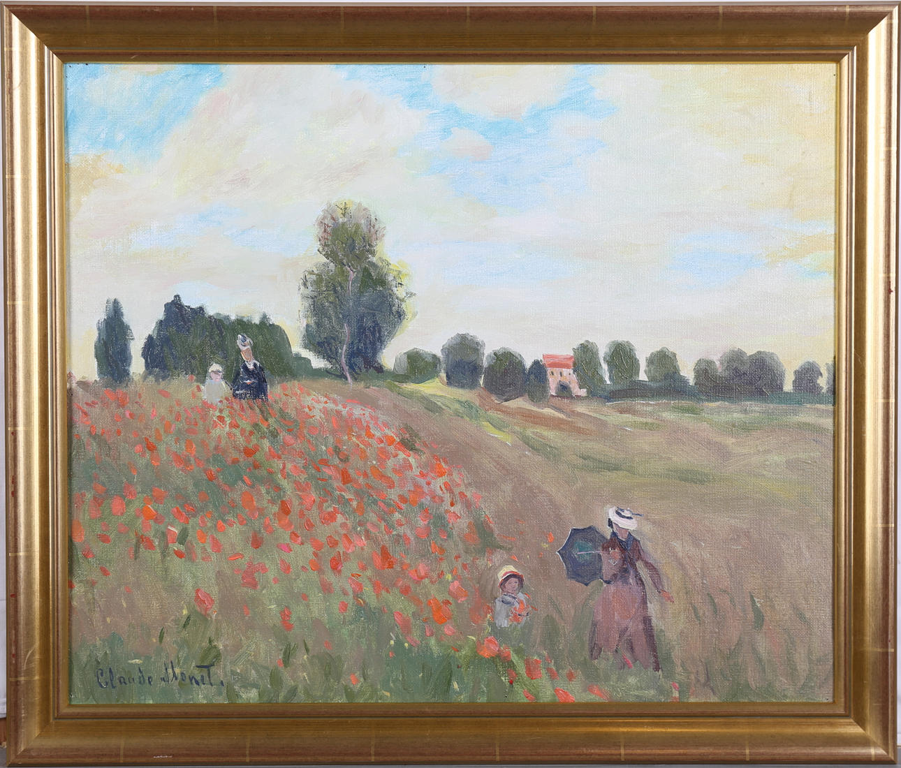 TIMUR ABDULAEV. Motiv från Frankrike, efter original av Claude Monet. Olja på duk.