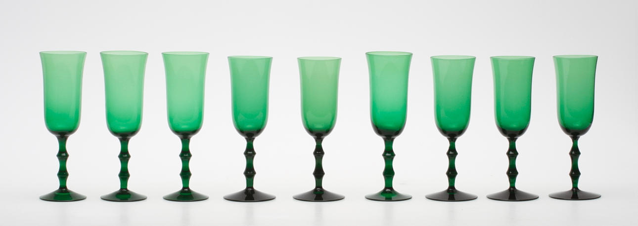 VINGLAS, 9 st, "Salut", Simon Gate, Orrefors.