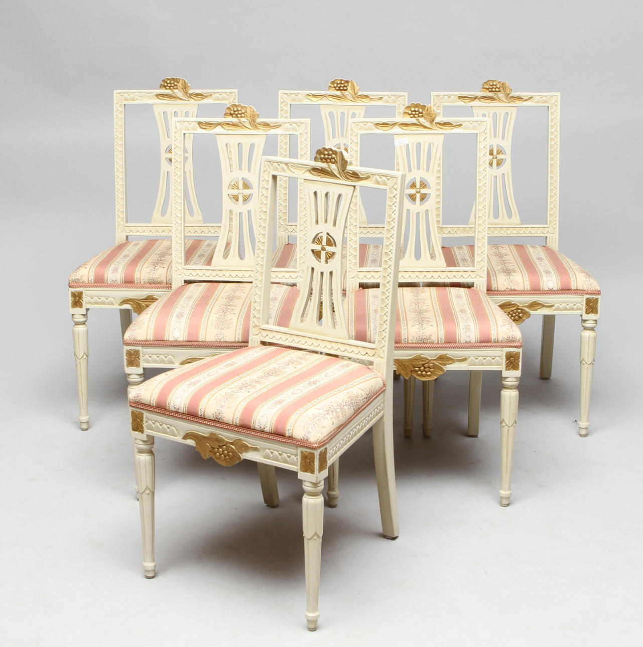 STOLAR, 6 st, sengustaviansk stil, omkring 1900.