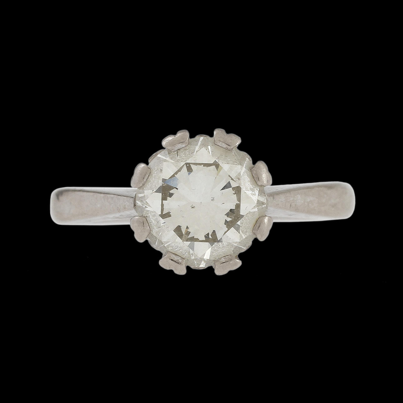RING, 18k vitguld med diamant, ca 1,8 ct.