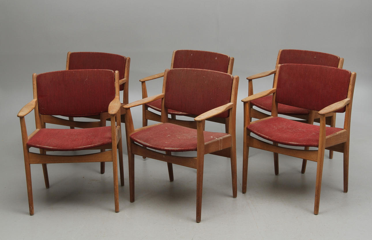 KARMSTOLAR, 6 st, Gemla, troligen Poul Volther.