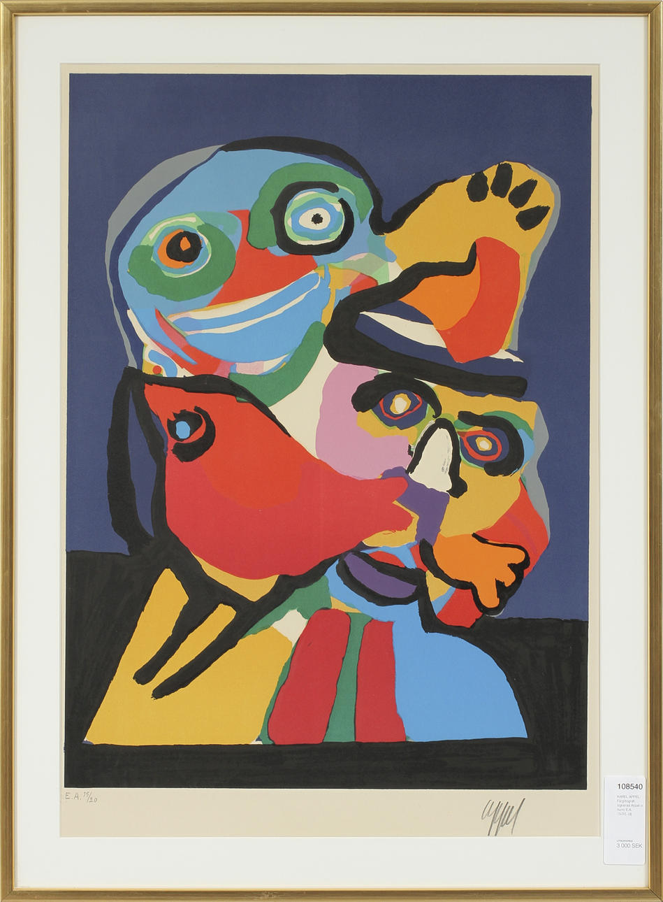 KAREL APPEL. Färglitografi, signerad Appel o numr E.A. 15/20.
