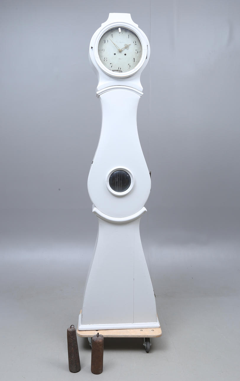 FLOOR clock, dial marked Eric Larsson, Mora, 19th century.