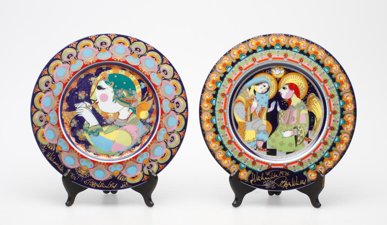 TALLRIKAR, 2 st, Rosenthal, Björn Wiinblad.