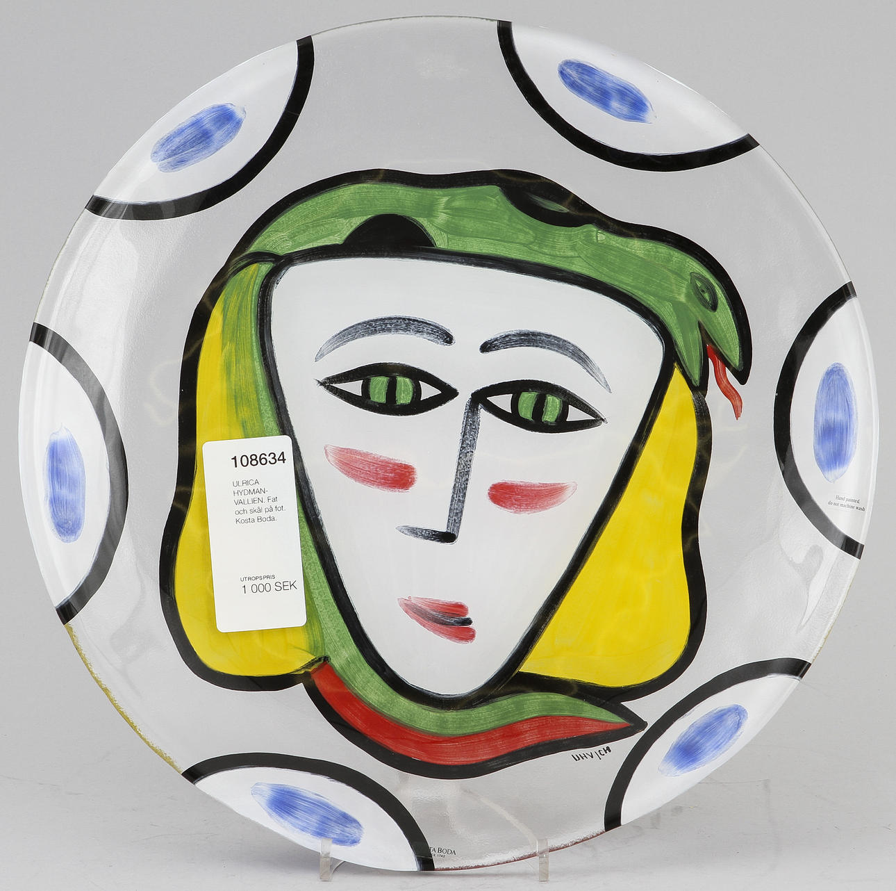 ULRICA HYDMAN-VALLIEN. Fat och skål på fot. Kosta Boda.