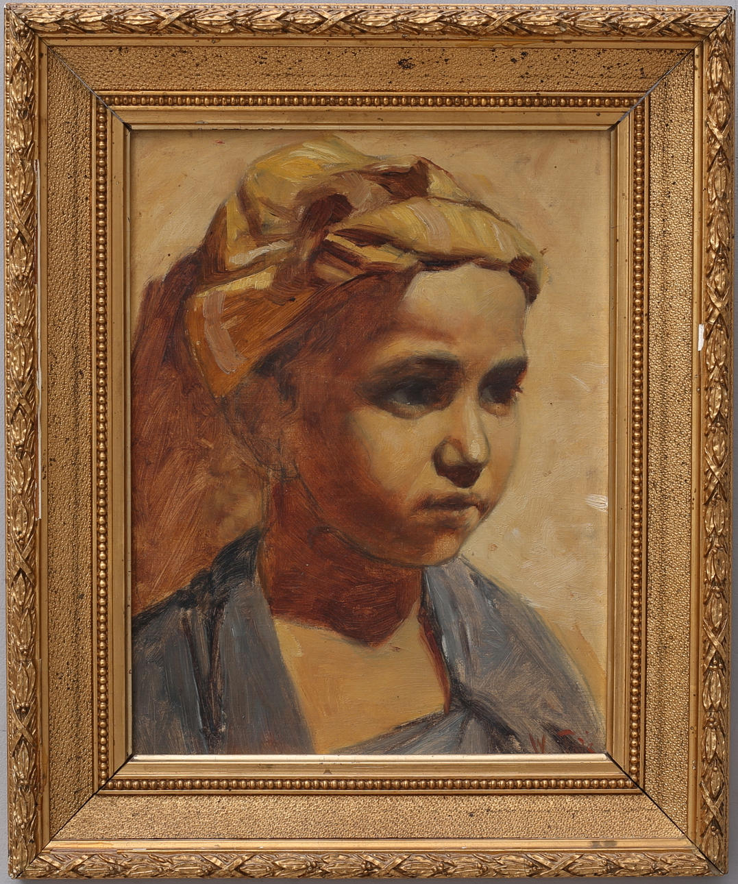 KNUT GUSTAF WALDEMAR TODE. Portrait of North African woman. Oil on ...