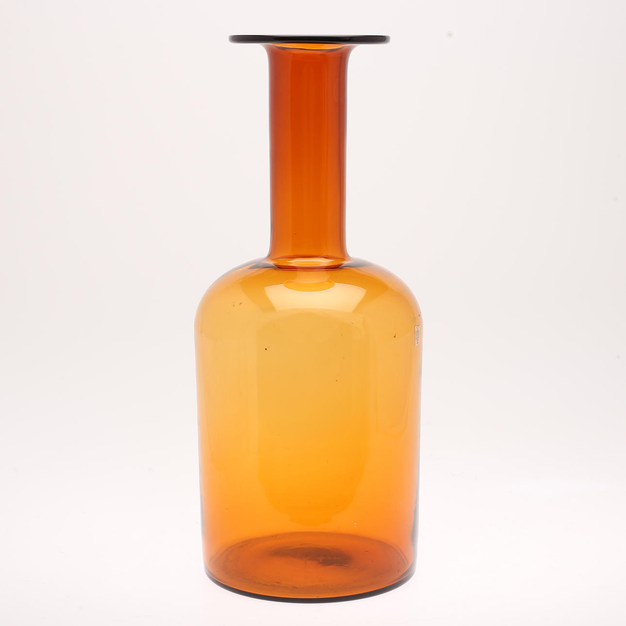 OTTO BAUER. Vas, bruntonat glas, Holmegaard.