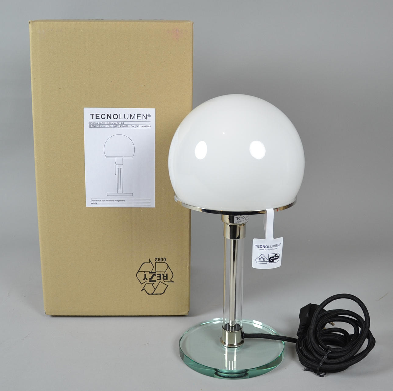 WILHELM WAGENFELD. WG 24 TABLE LAMP.