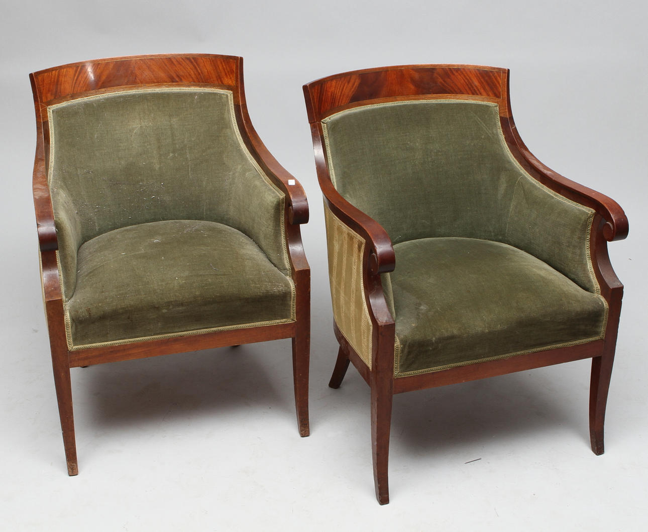 FÅTÖLJER, 1 par, empirestil, 1900-tal.