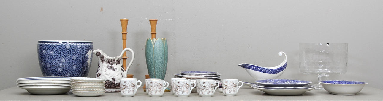 DIVERSE, 1800-1900-tal, bl.a. Rörstrand, Gustavsberg.