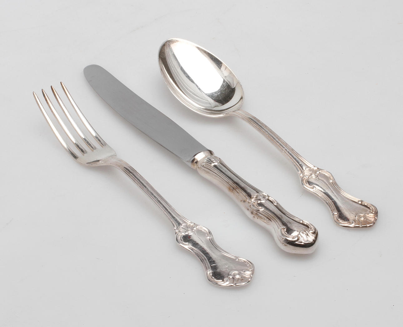 BESTICK, 18 delar, silver, "Patricia", Mema, 1960-tal, vikt ca 766 gram.