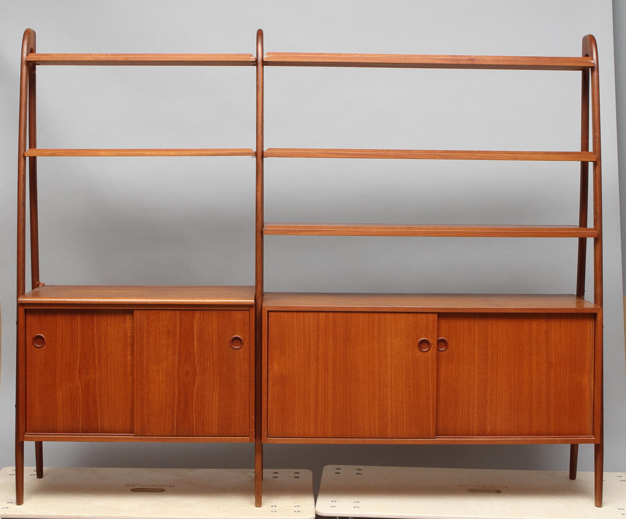 BOKHYLLA, två sektioner, Svenska Möbelfabriken, 1950-tal.