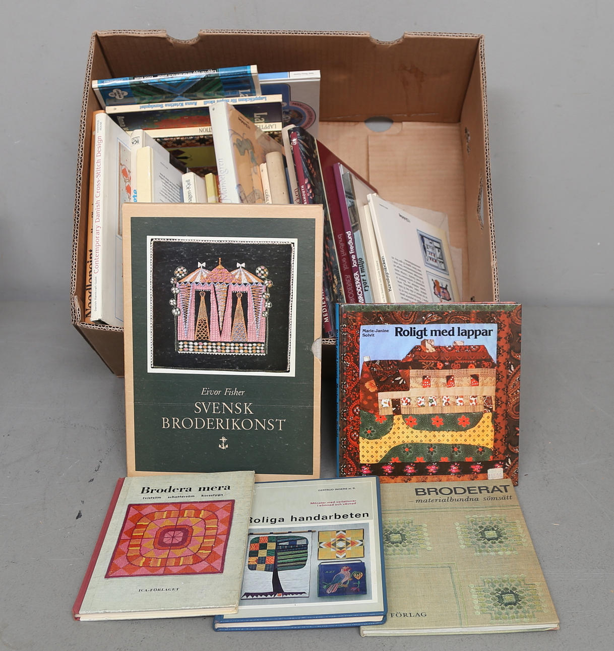 BÖCKER, textilhantverk.