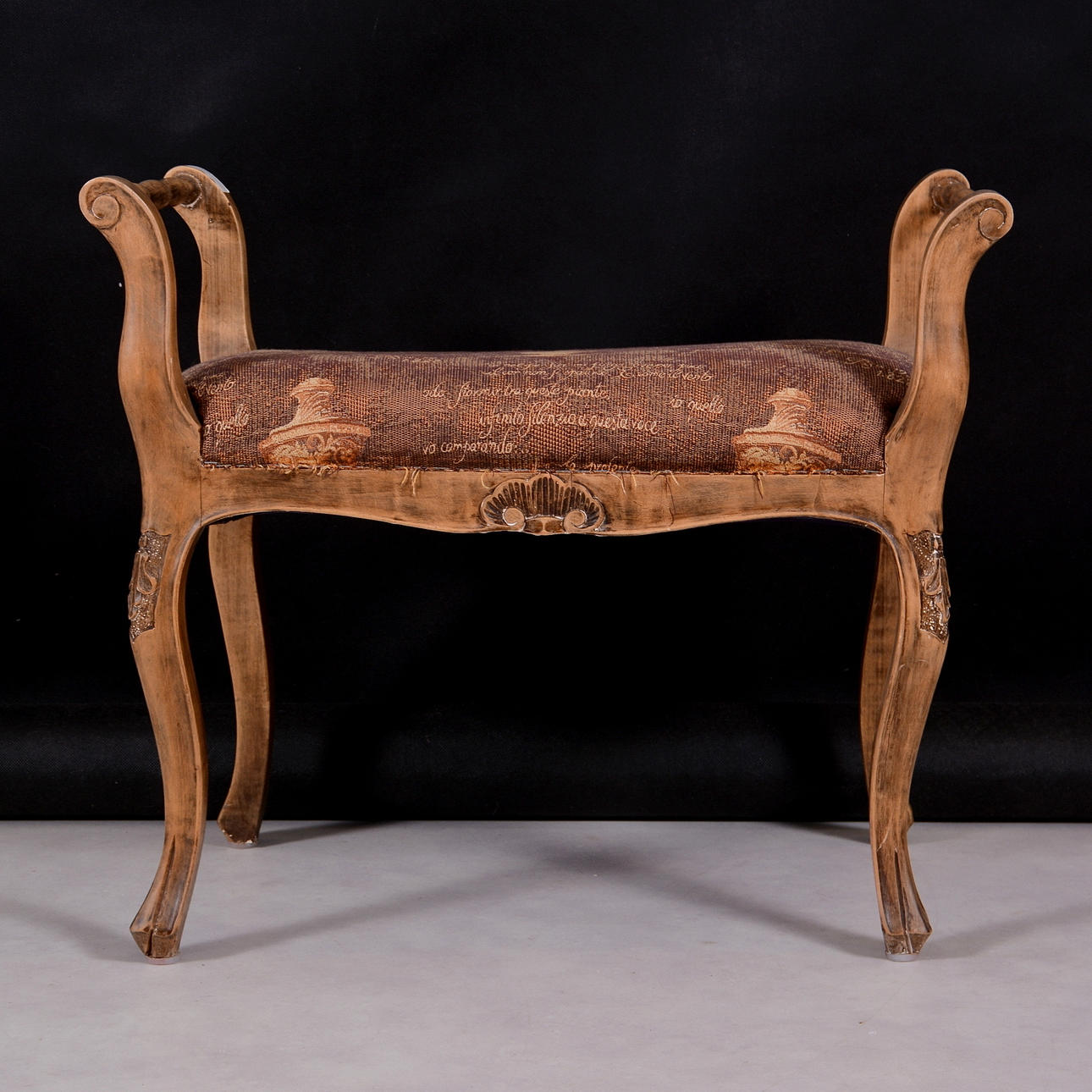 TABURETT, rokokostil, 1900 tal.