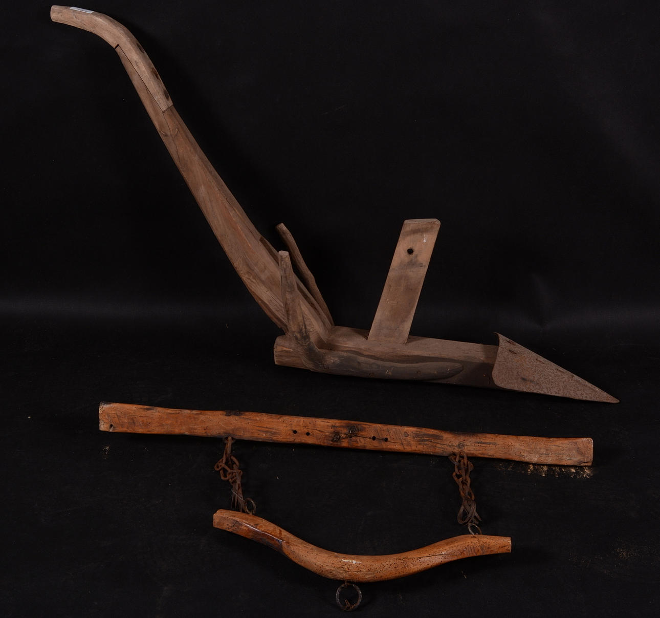 PLOW AND SELDON FOR OX, 19th century.