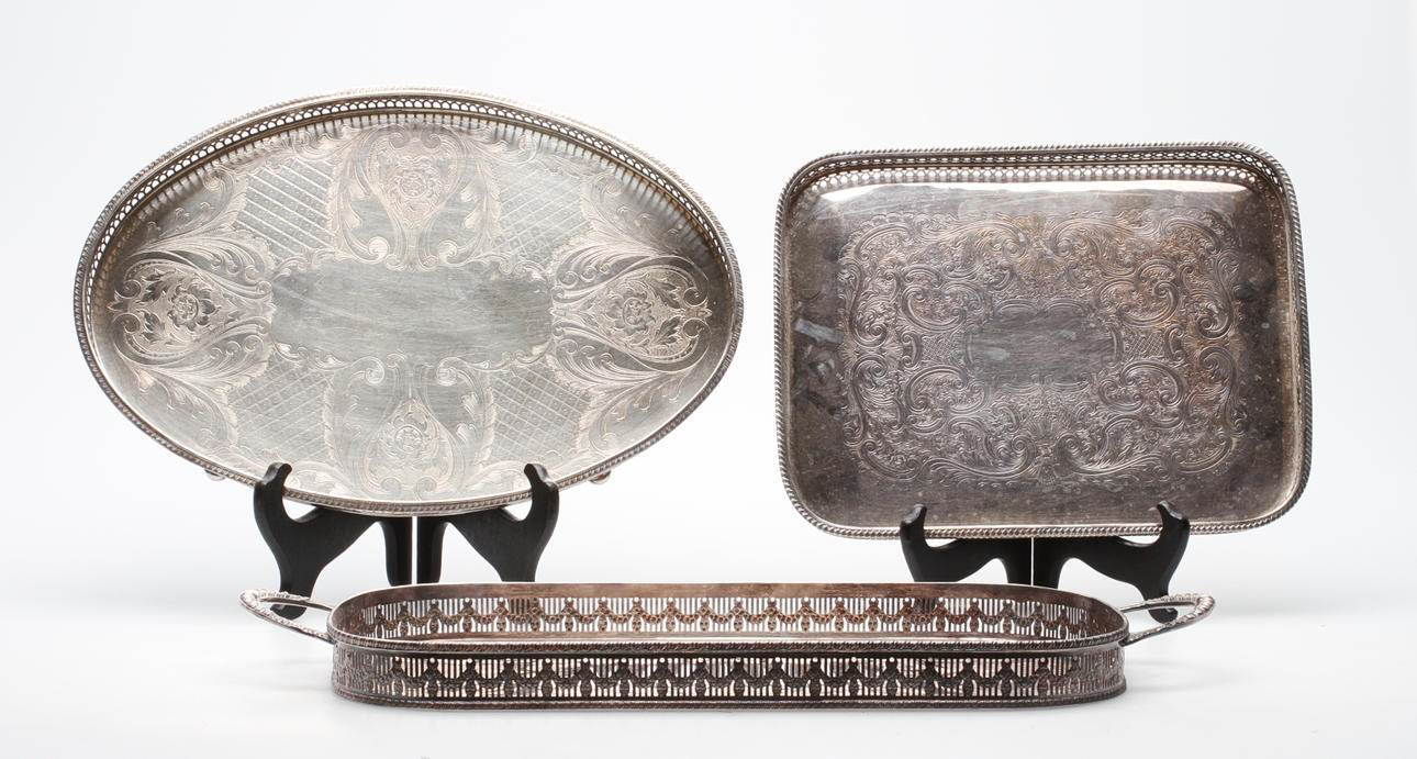 BRICKOR, 3 st, pläter, Engelsk stil, 1900-tal.