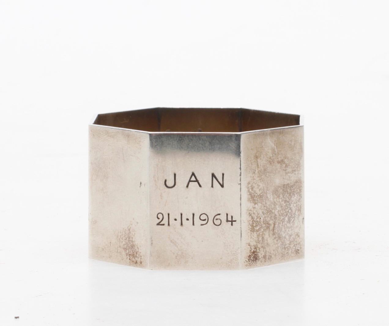 SERVETTRING, silver, Wiwen Nilsson, Lund, 1963.