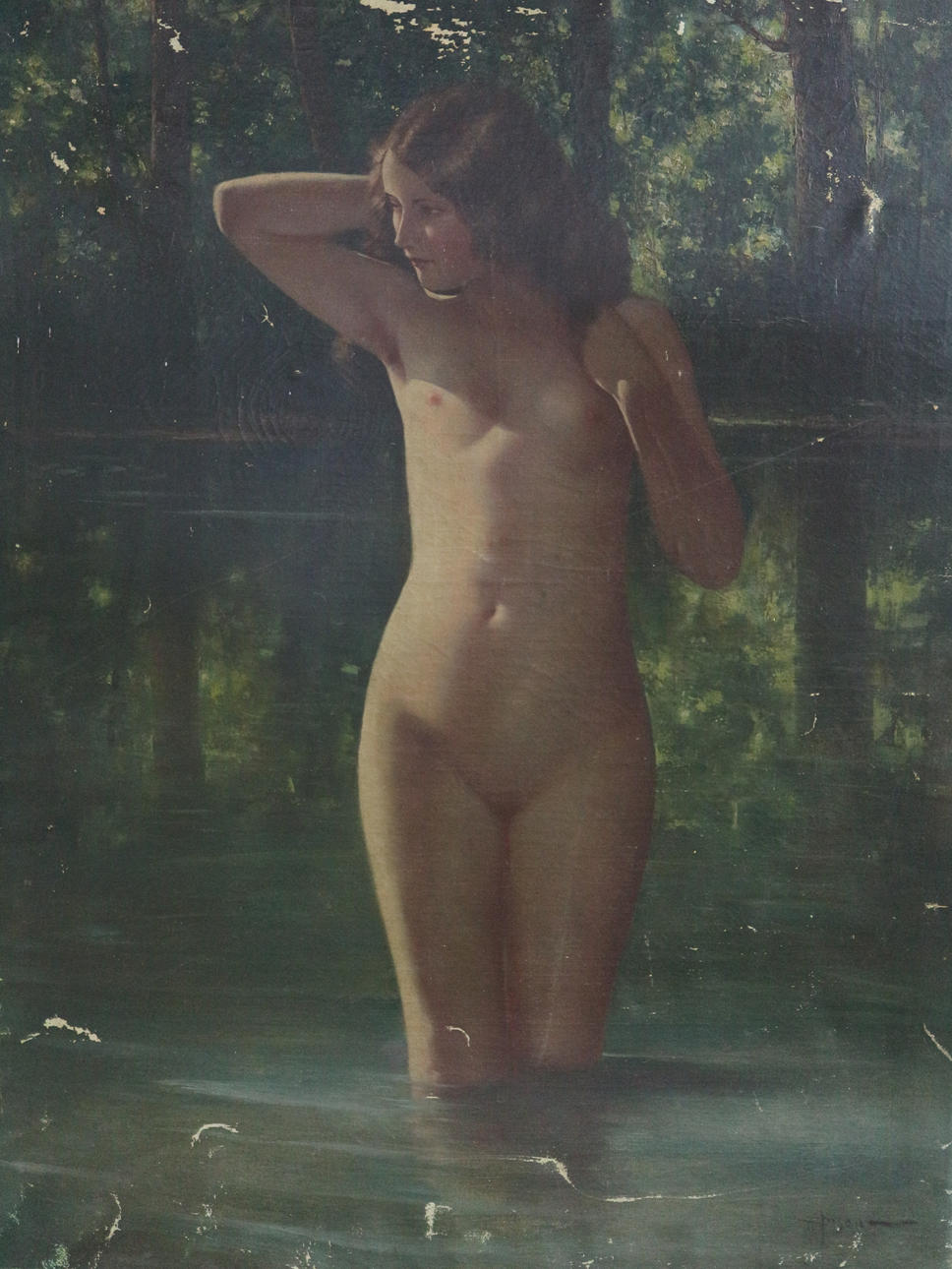 EDUARD ANSEN-HOFMANN. BATHING GIRL.