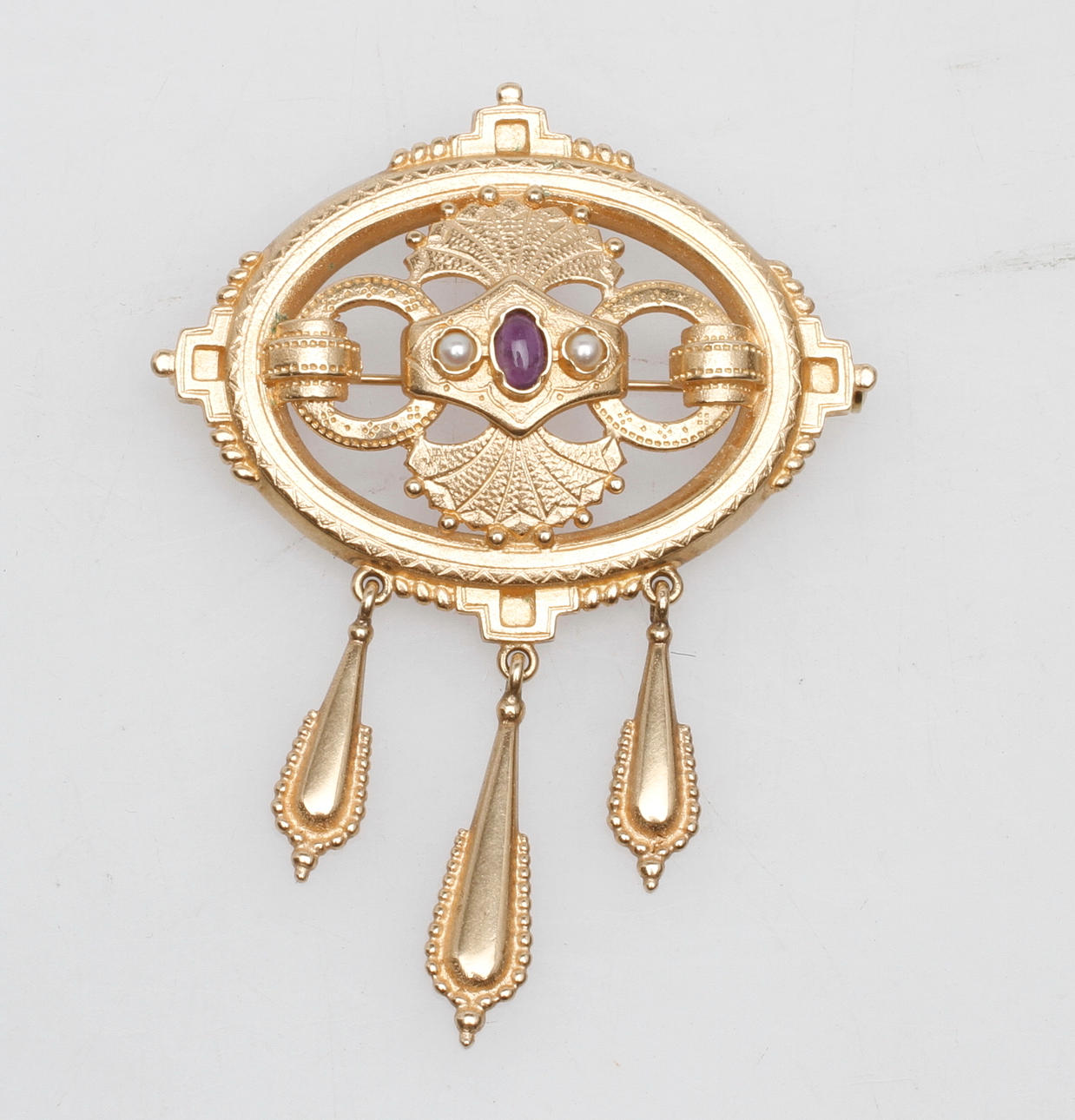 BROSCH/HÄNGE, 14k guld, Kalevala Koru, Finland, 1973, vikt ca 13,4 gram.