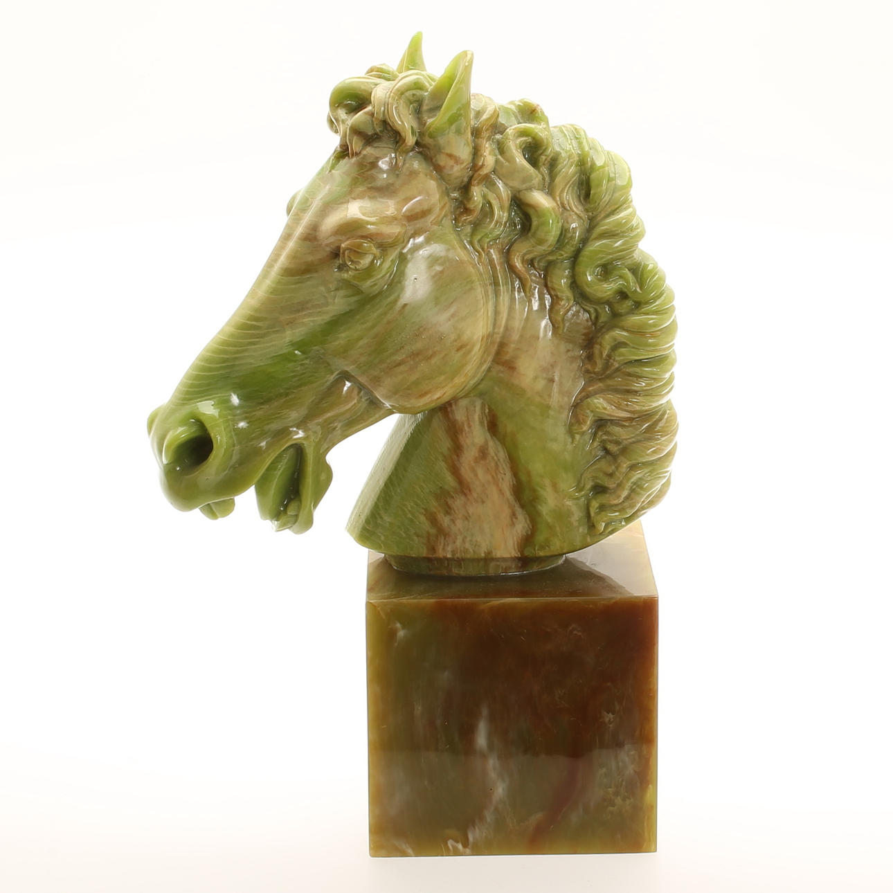 ESCULTURA, cabeza de caballo, plastilina.