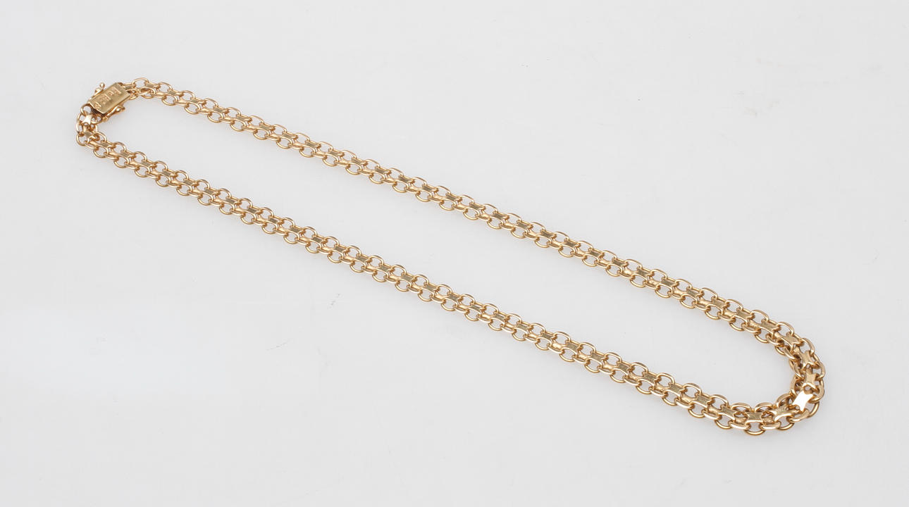 HALSBAND X-LÄNK, 18k guld, vikt ca 26 gr.