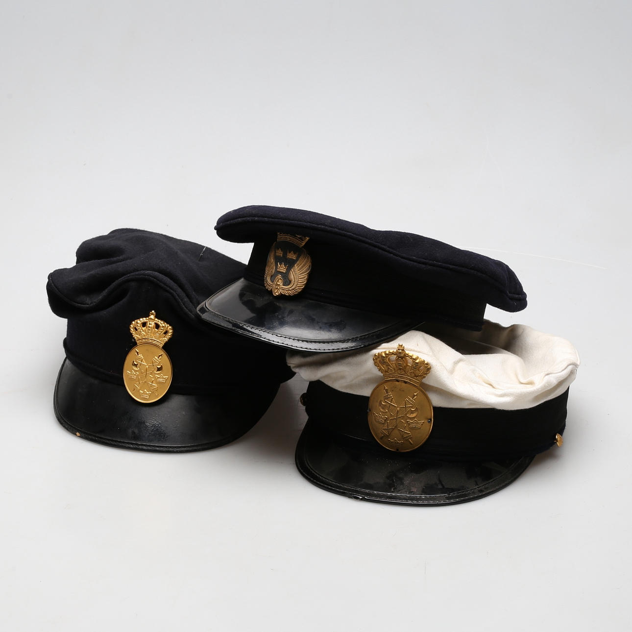 HÜTE, 3 Stück, Schweden, SJ und Polizei.