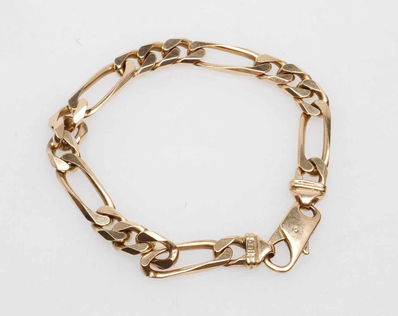 ARMBAND FIGARO, 18k guld, vikt ca 45,7 gr.