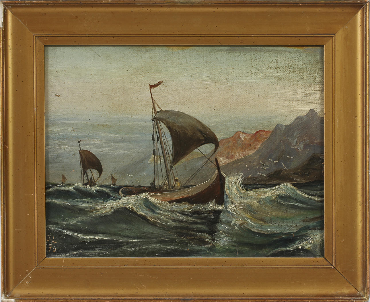 JUSTUS LUNDEGÅRD, tillskriven, olja på pannå, monogramsign o dat 1896.