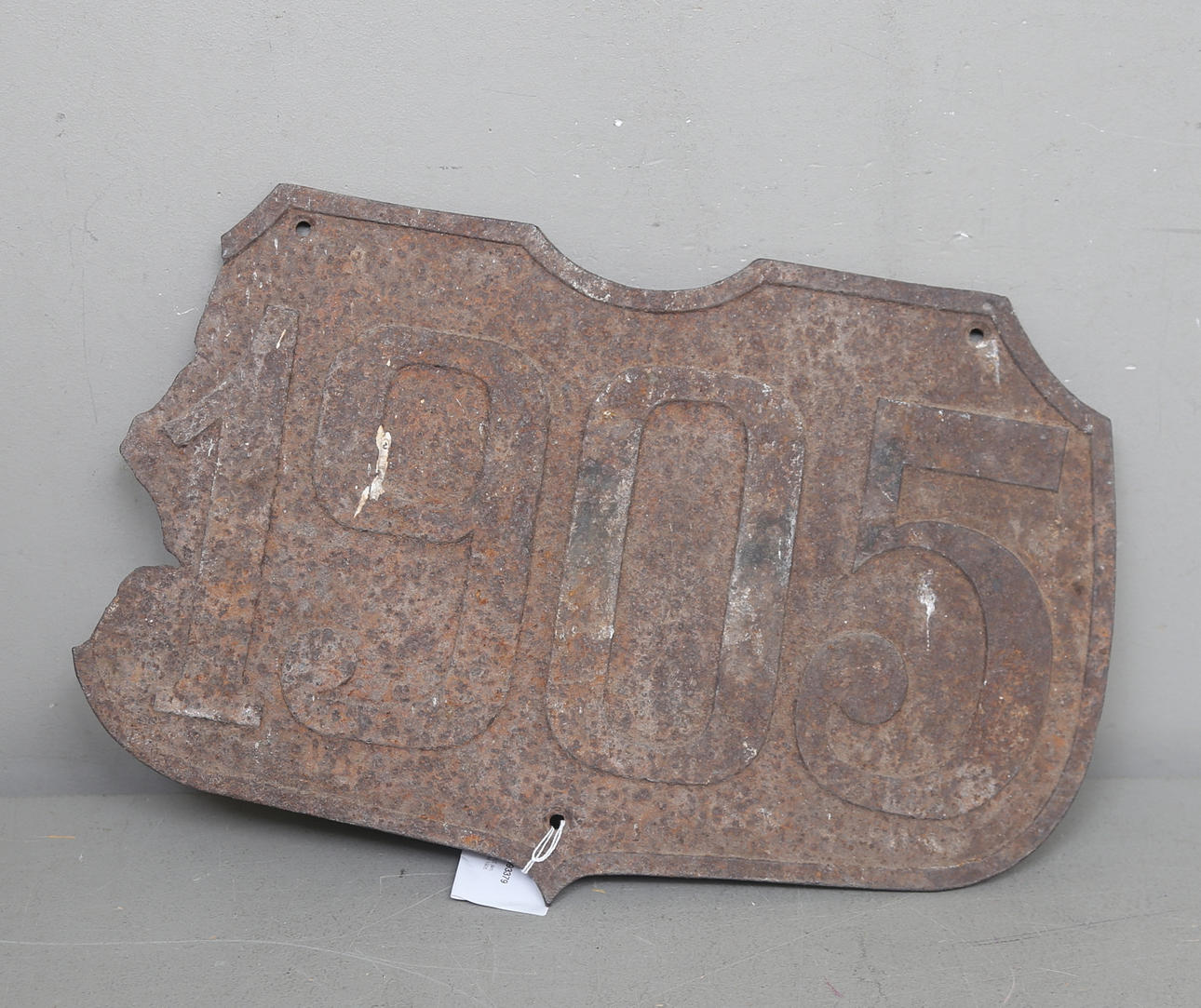LOKO PLATE, iron, marked 1905.