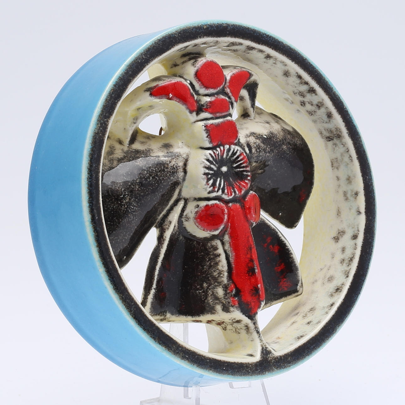 LISA LARSON. Wandrelief, Steinzeug, "Rundel", Gustavsberg.